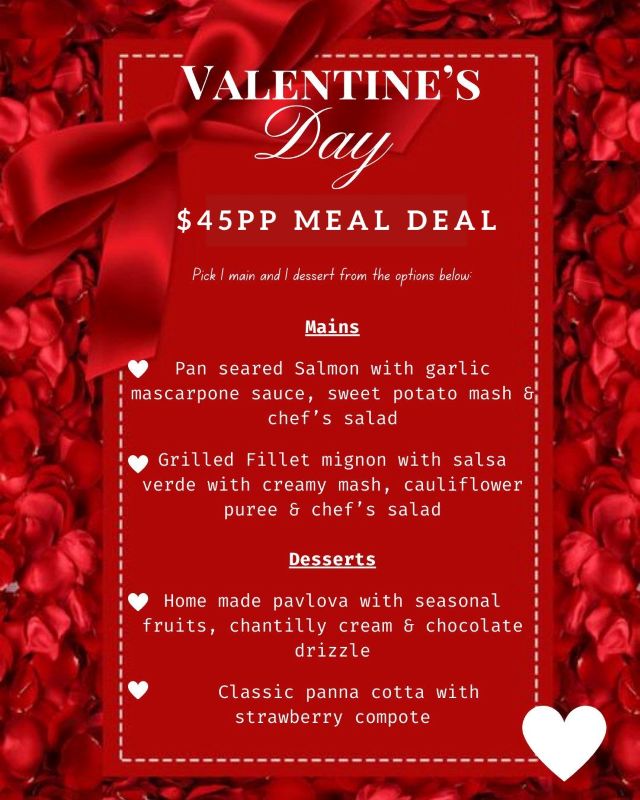 Featured image for “Valentine’s Day Meal Deal at Warren Services Club”