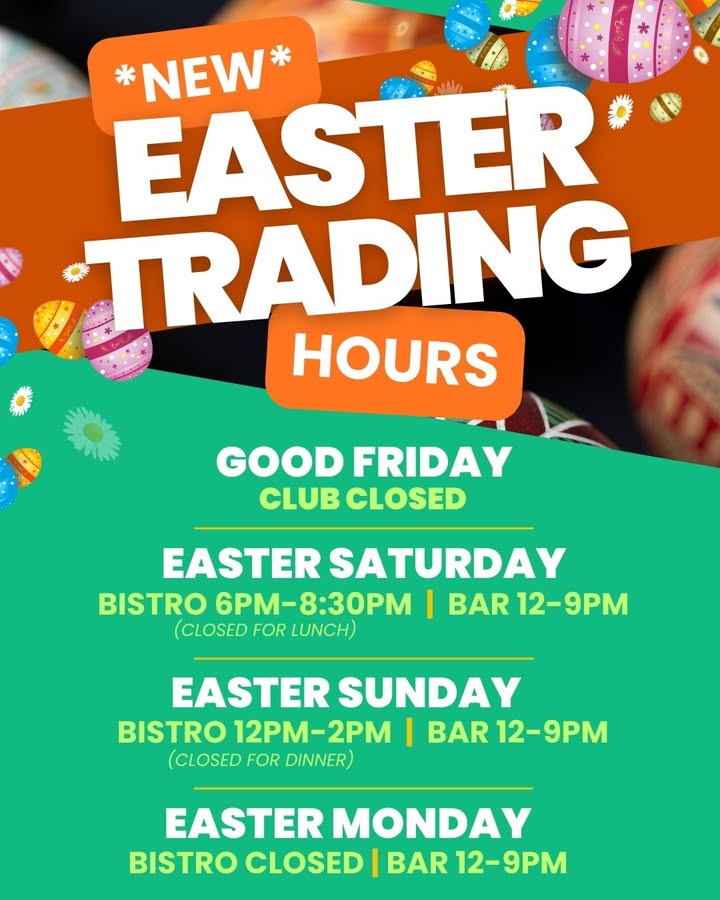 Featured image for “Easter Trading Hours at Warren Services Club”