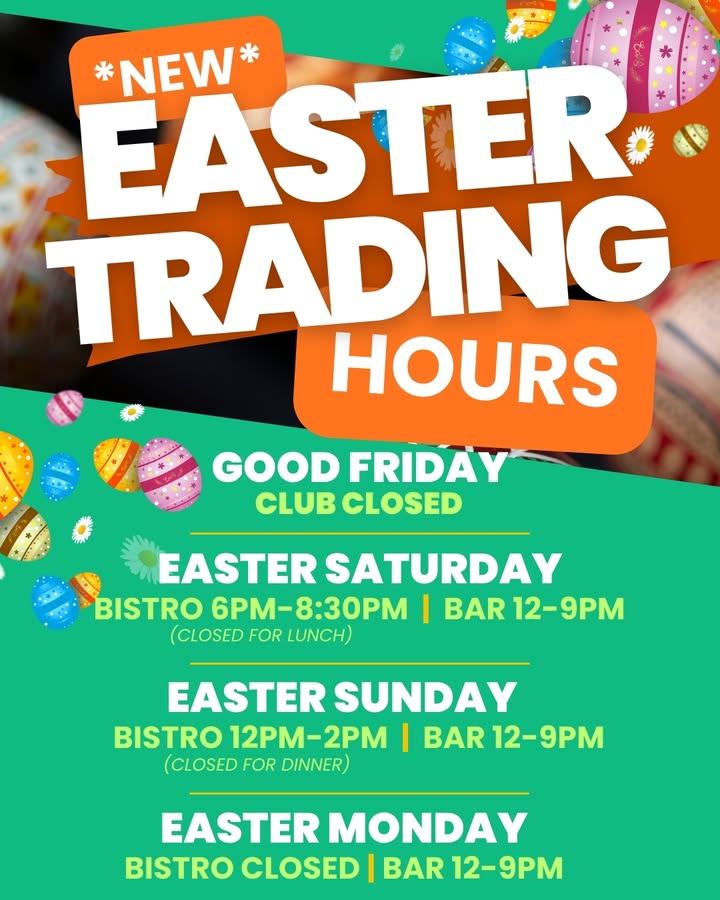 Featured image for “Easter Trading Hours at Warren Services Club”