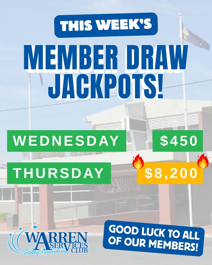 Featured image for “Win Big This Easter Weekend at Warren Services Club”