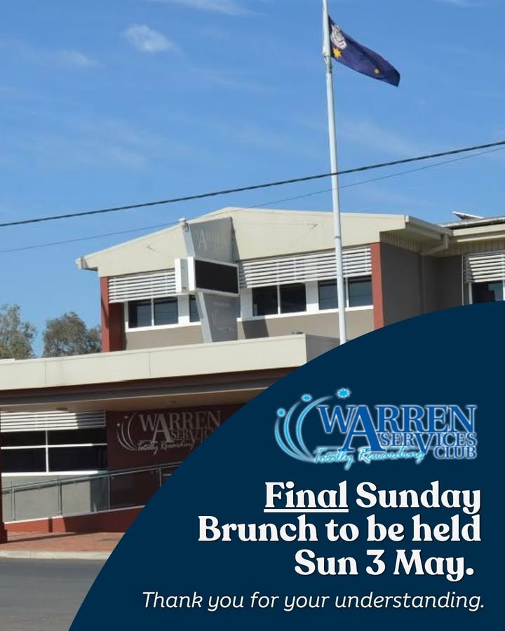 Featured image for “Sunday Brunch Service Ending at Warren Services Club”